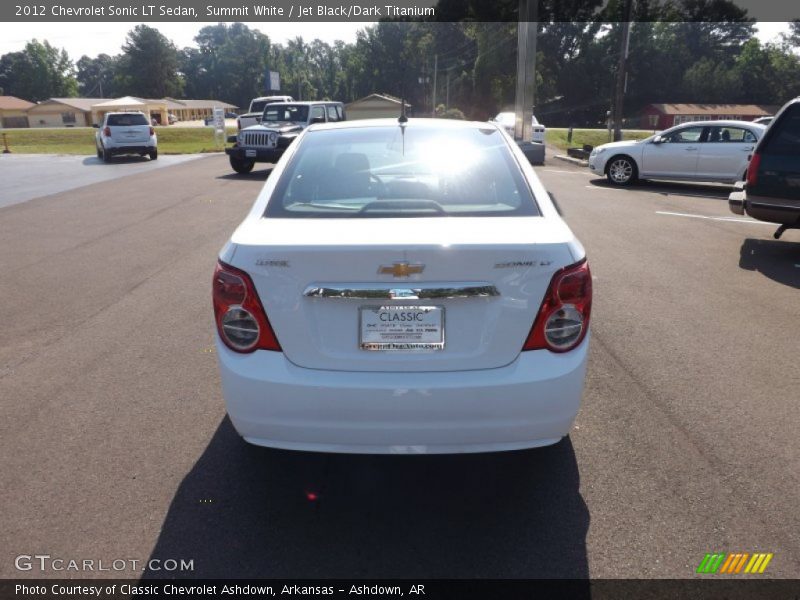 Summit White / Jet Black/Dark Titanium 2012 Chevrolet Sonic LT Sedan
