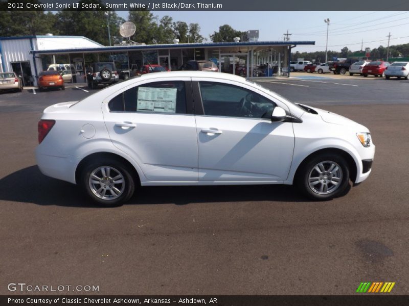 Summit White / Jet Black/Dark Titanium 2012 Chevrolet Sonic LT Sedan