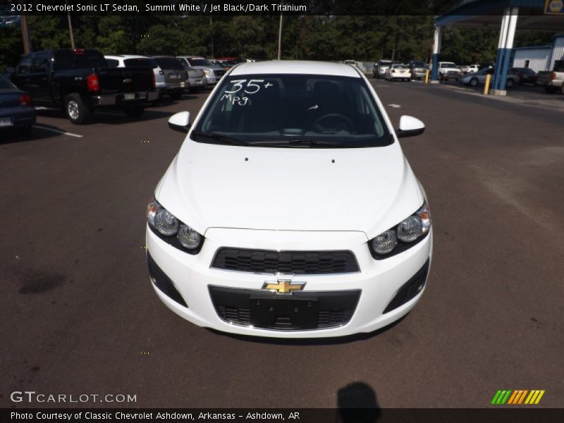 Summit White / Jet Black/Dark Titanium 2012 Chevrolet Sonic LT Sedan