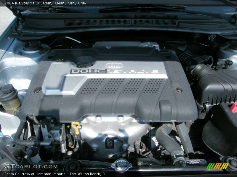 Clear Silver / Gray 2004 Kia Spectra LX Sedan