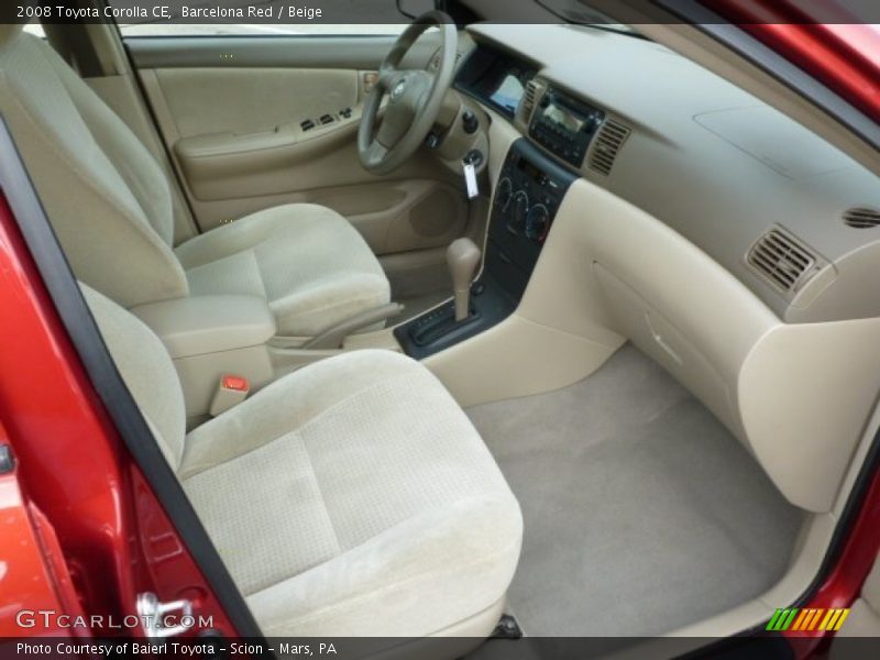 Barcelona Red / Beige 2008 Toyota Corolla CE