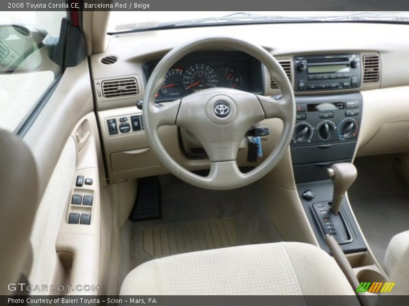 Barcelona Red / Beige 2008 Toyota Corolla CE
