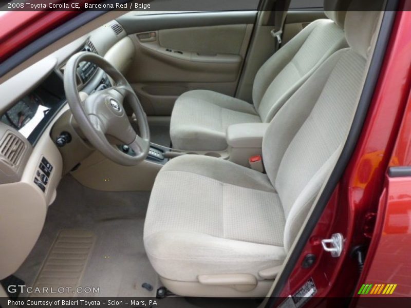 Barcelona Red / Beige 2008 Toyota Corolla CE