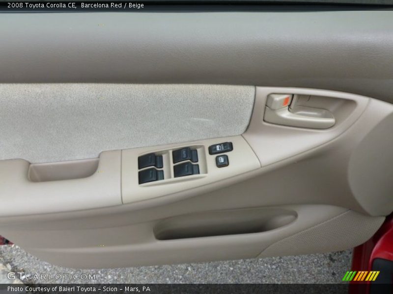 Barcelona Red / Beige 2008 Toyota Corolla CE