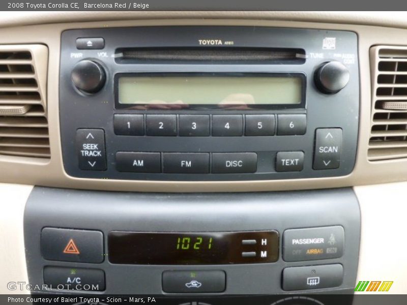 Barcelona Red / Beige 2008 Toyota Corolla CE