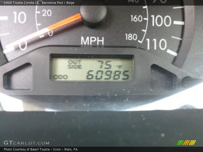 Barcelona Red / Beige 2008 Toyota Corolla CE