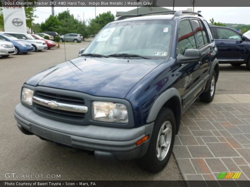 Indigo Blue Metallic / Medium Gray 2003 Chevrolet Tracker ZR2 4WD Hard Top