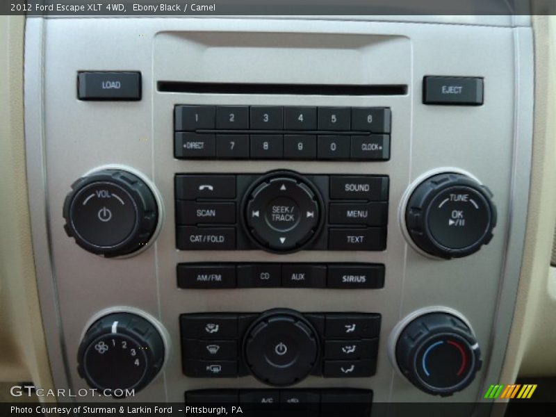 Ebony Black / Camel 2012 Ford Escape XLT 4WD