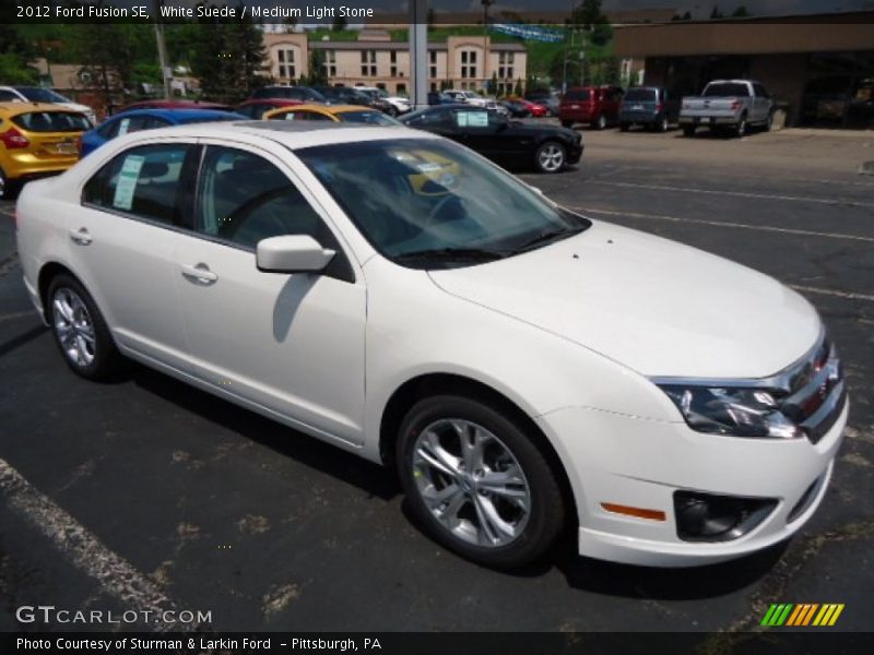 White Suede / Medium Light Stone 2012 Ford Fusion SE