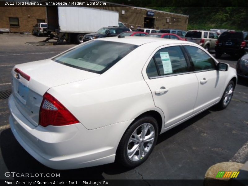 White Suede / Medium Light Stone 2012 Ford Fusion SE