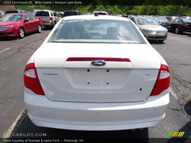 White Suede / Medium Light Stone 2012 Ford Fusion SE