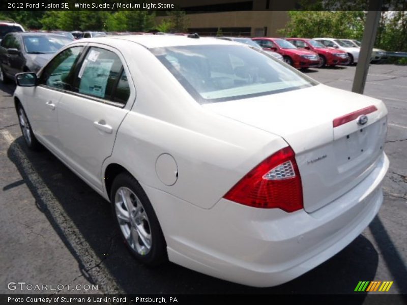 White Suede / Medium Light Stone 2012 Ford Fusion SE