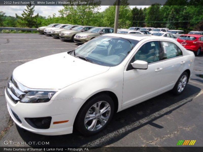 White Suede / Medium Light Stone 2012 Ford Fusion SE