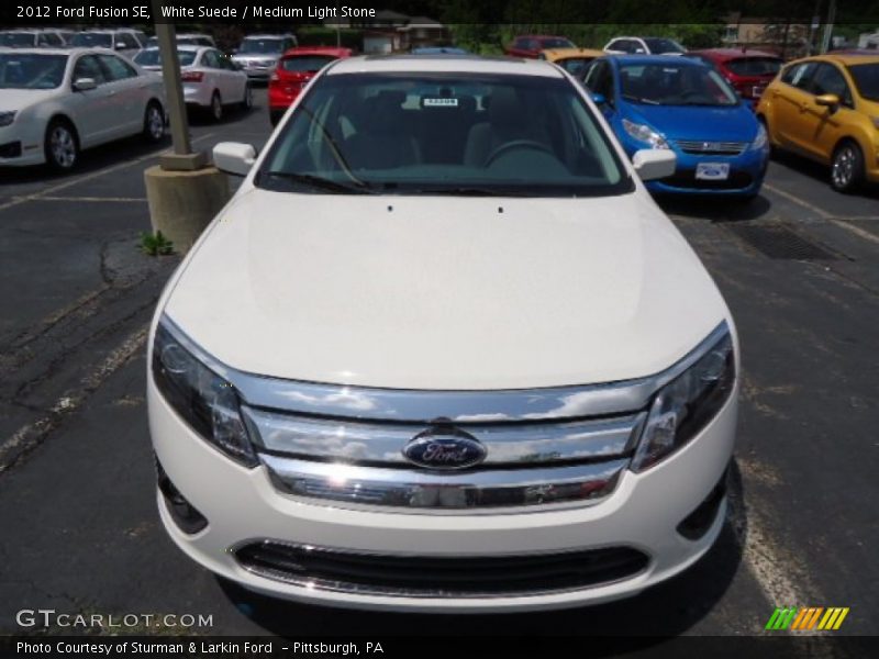 White Suede / Medium Light Stone 2012 Ford Fusion SE
