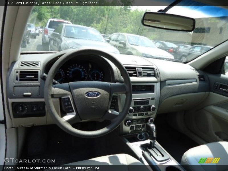 White Suede / Medium Light Stone 2012 Ford Fusion SE