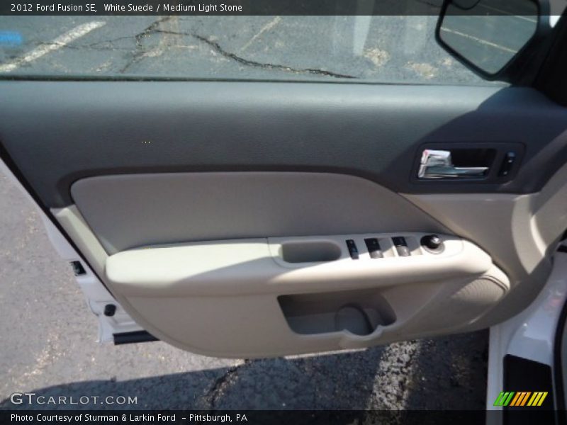 White Suede / Medium Light Stone 2012 Ford Fusion SE