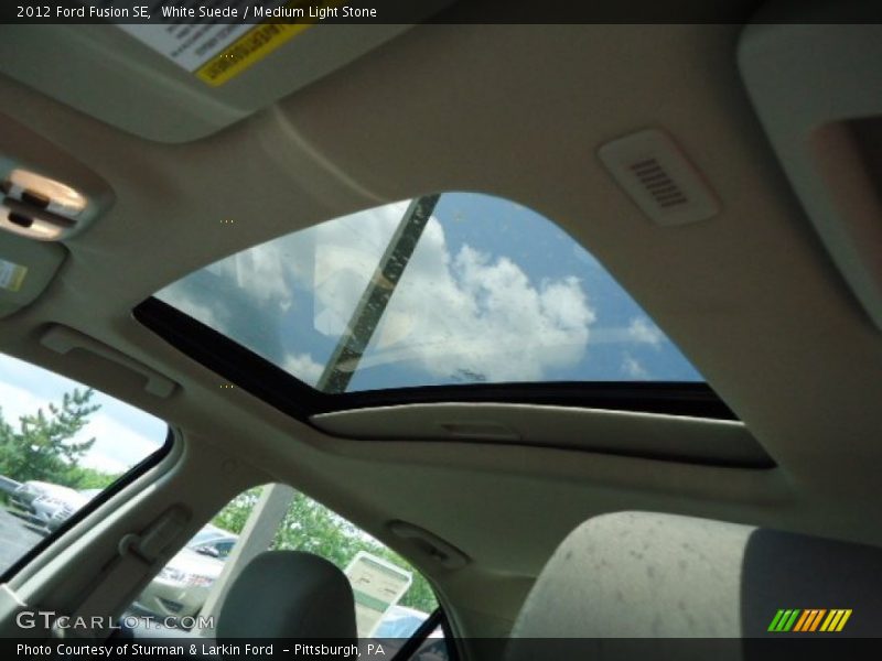 White Suede / Medium Light Stone 2012 Ford Fusion SE