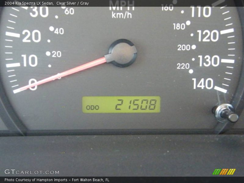 Clear Silver / Gray 2004 Kia Spectra LX Sedan