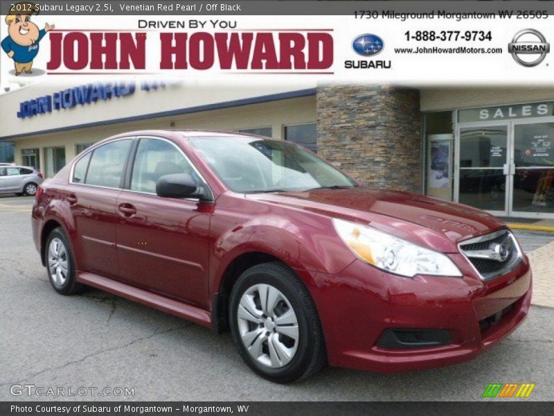 Venetian Red Pearl / Off Black 2012 Subaru Legacy 2.5i