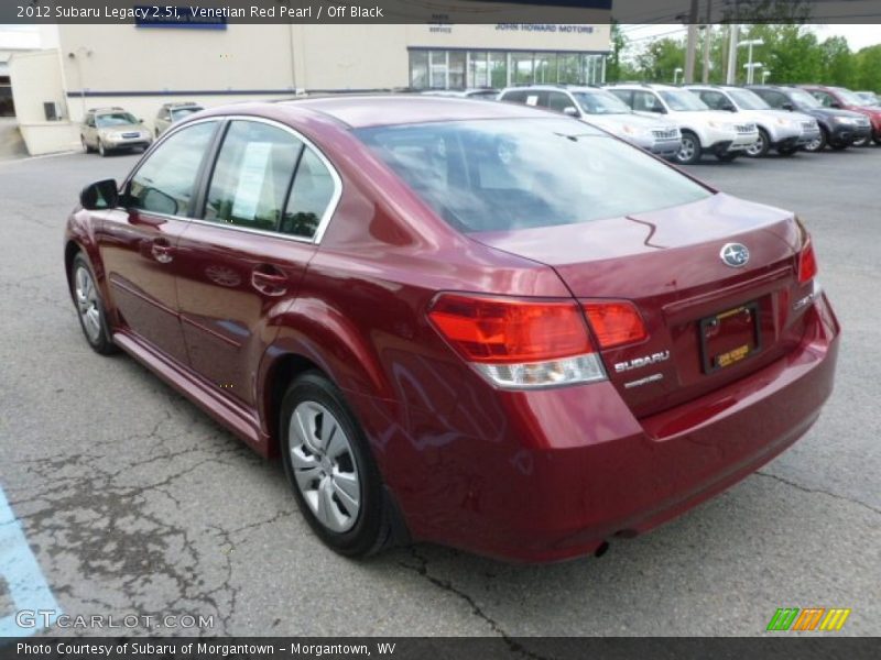 Venetian Red Pearl / Off Black 2012 Subaru Legacy 2.5i