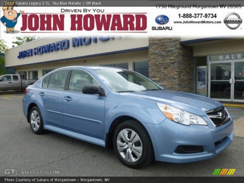 Sky Blue Metallic / Off Black 2012 Subaru Legacy 2.5i