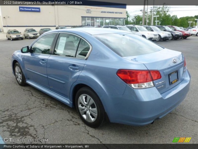 Sky Blue Metallic / Off Black 2012 Subaru Legacy 2.5i