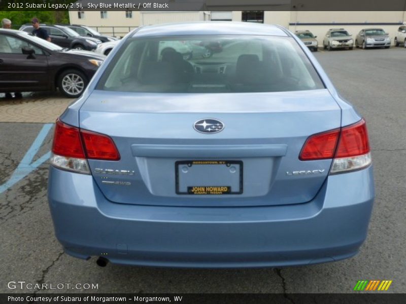 Sky Blue Metallic / Off Black 2012 Subaru Legacy 2.5i