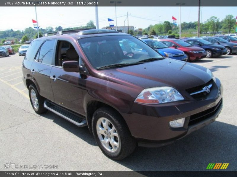Deep Mahogany Red Pearl / Saddle 2002 Acura MDX