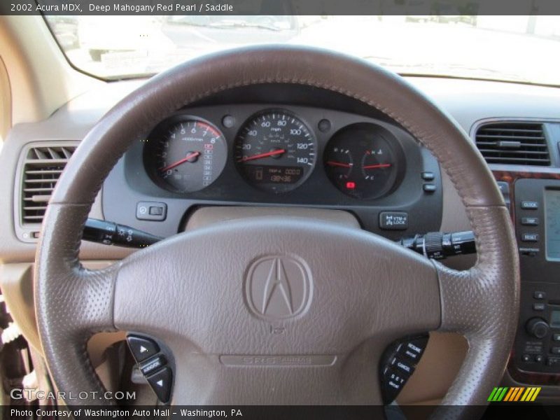 Deep Mahogany Red Pearl / Saddle 2002 Acura MDX
