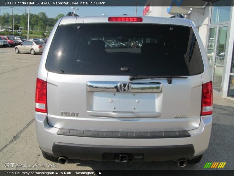 Alabaster Silver Metallic / Black 2011 Honda Pilot EX 4WD