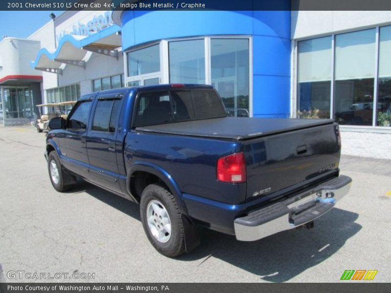 Indigo Blue Metallic / Graphite 2001 Chevrolet S10 LS Crew Cab 4x4