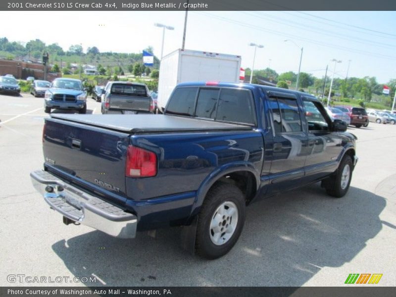 Indigo Blue Metallic / Graphite 2001 Chevrolet S10 LS Crew Cab 4x4