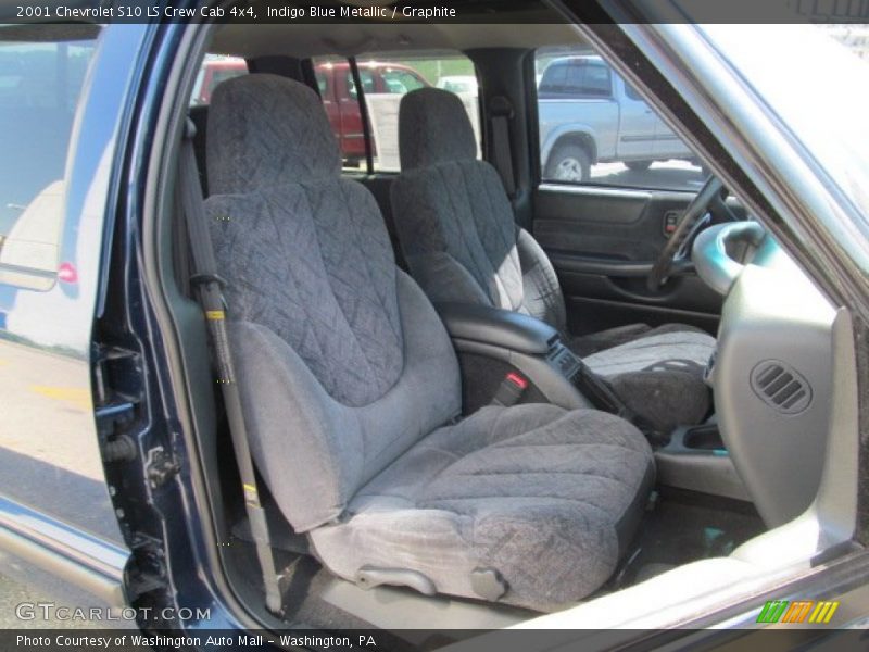 Indigo Blue Metallic / Graphite 2001 Chevrolet S10 LS Crew Cab 4x4