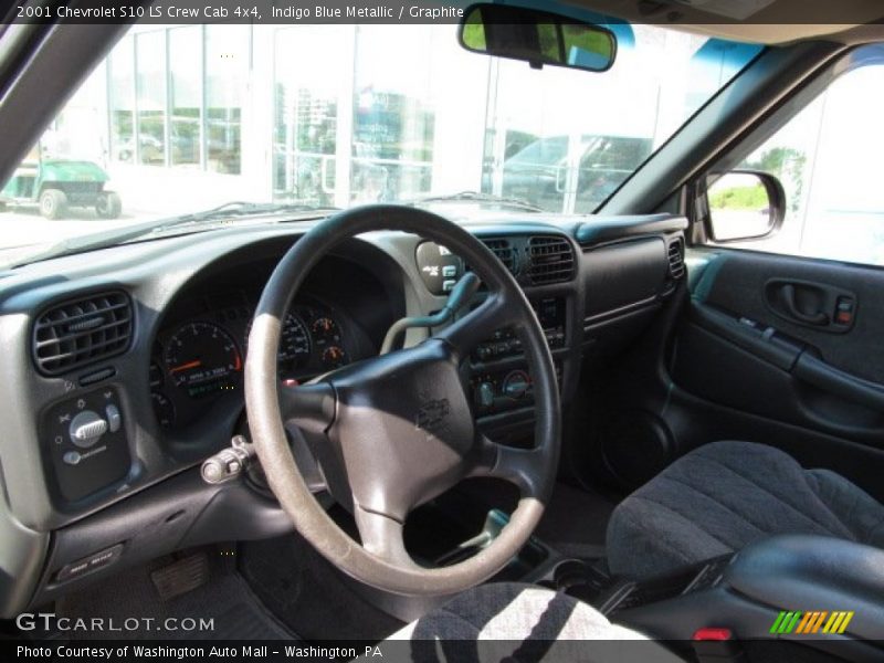 Indigo Blue Metallic / Graphite 2001 Chevrolet S10 LS Crew Cab 4x4