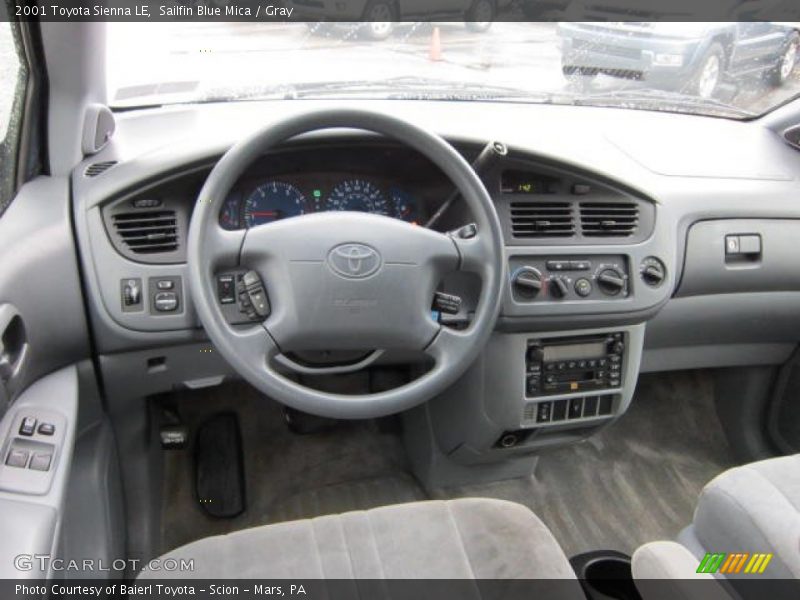 Sailfin Blue Mica / Gray 2001 Toyota Sienna LE