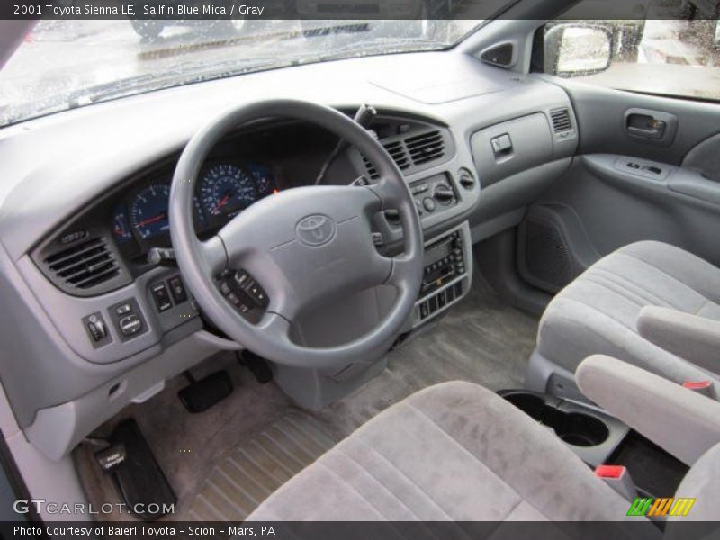 Sailfin Blue Mica / Gray 2001 Toyota Sienna LE