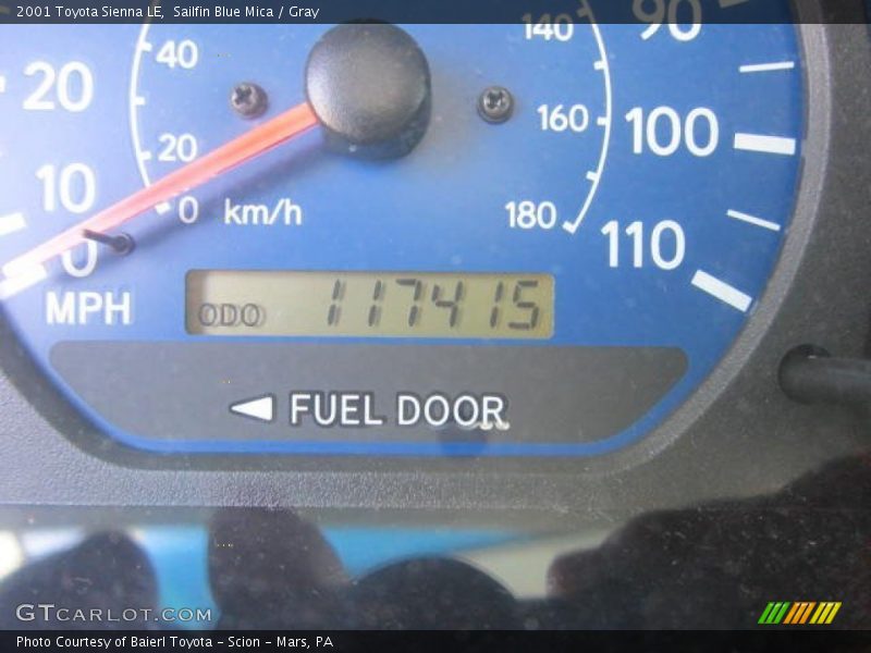 Sailfin Blue Mica / Gray 2001 Toyota Sienna LE