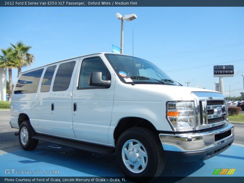 Oxford White / Medium Flint 2012 Ford E Series Van E350 XLT Passenger