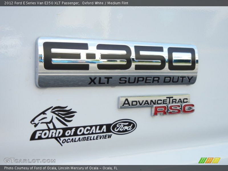 Oxford White / Medium Flint 2012 Ford E Series Van E350 XLT Passenger
