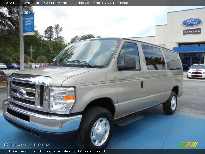 Pueblo Gold Metallic / Medium Pebble 2012 Ford E Series Van E350 XLT Passenger