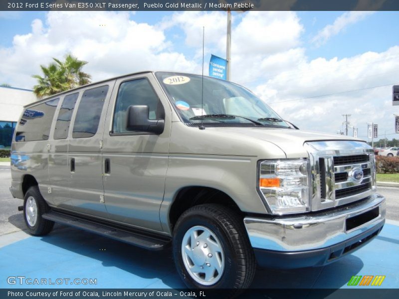 Pueblo Gold Metallic / Medium Pebble 2012 Ford E Series Van E350 XLT Passenger