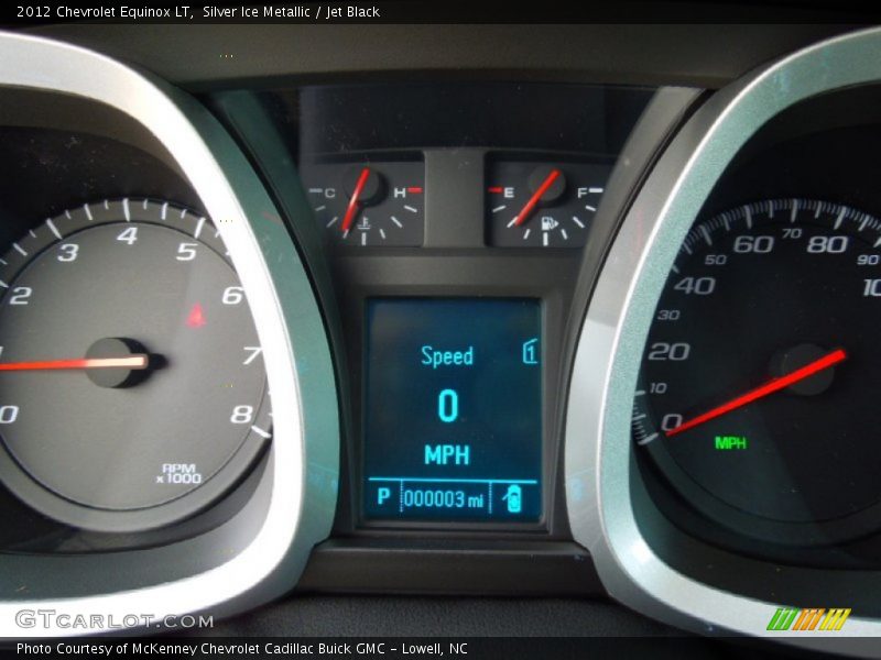 Silver Ice Metallic / Jet Black 2012 Chevrolet Equinox LT