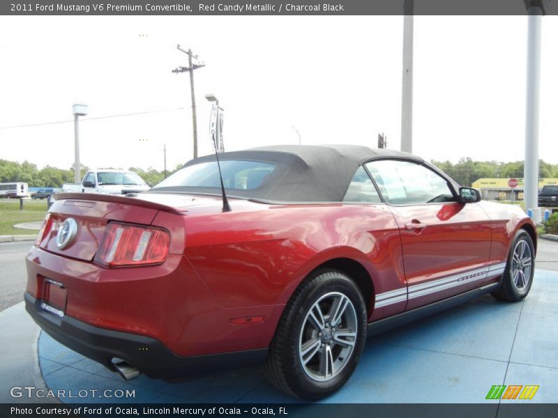 Red Candy Metallic / Charcoal Black 2011 Ford Mustang V6 Premium Convertible