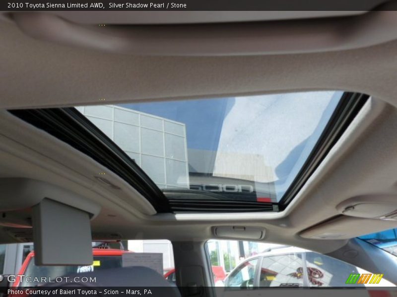 Silver Shadow Pearl / Stone 2010 Toyota Sienna Limited AWD