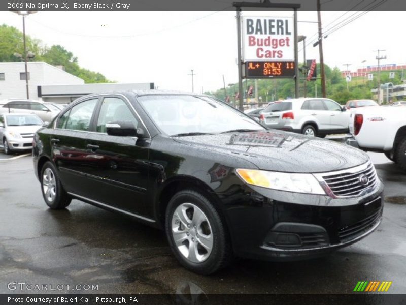 Ebony Black / Gray 2009 Kia Optima LX