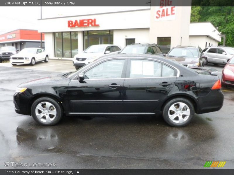 Ebony Black / Gray 2009 Kia Optima LX