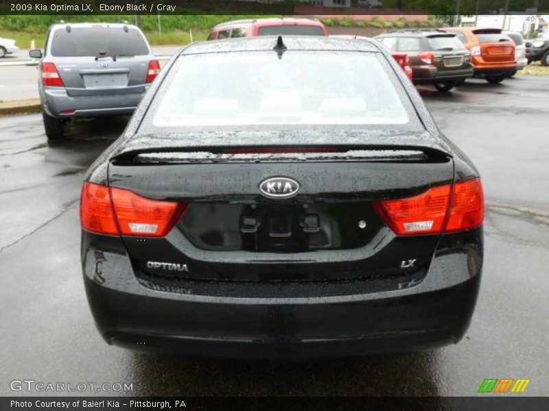Ebony Black / Gray 2009 Kia Optima LX