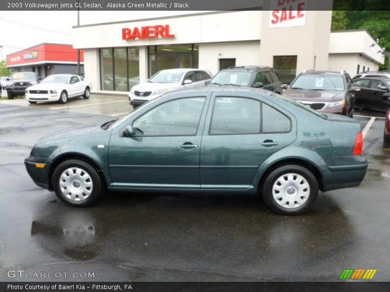 Alaska Green Metallic / Black 2003 Volkswagen Jetta GL Sedan