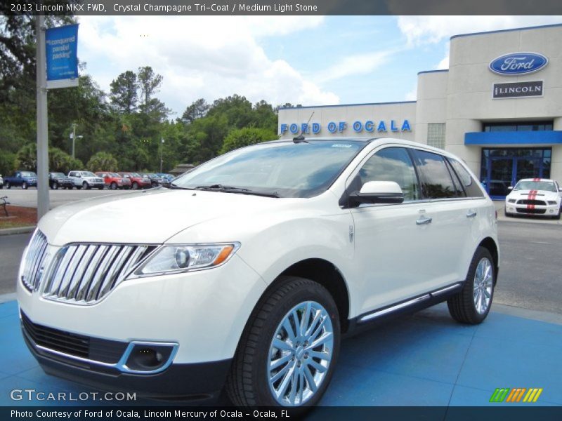 Crystal Champagne Tri-Coat / Medium Light Stone 2013 Lincoln MKX FWD