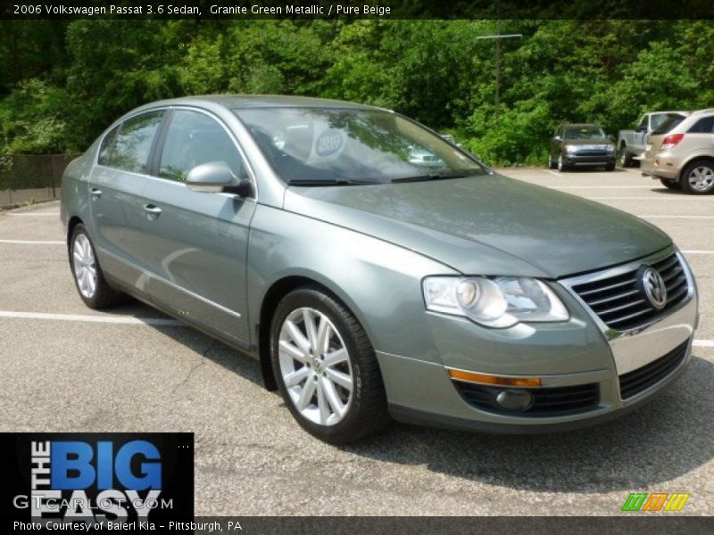 Granite Green Metallic / Pure Beige 2006 Volkswagen Passat 3.6 Sedan